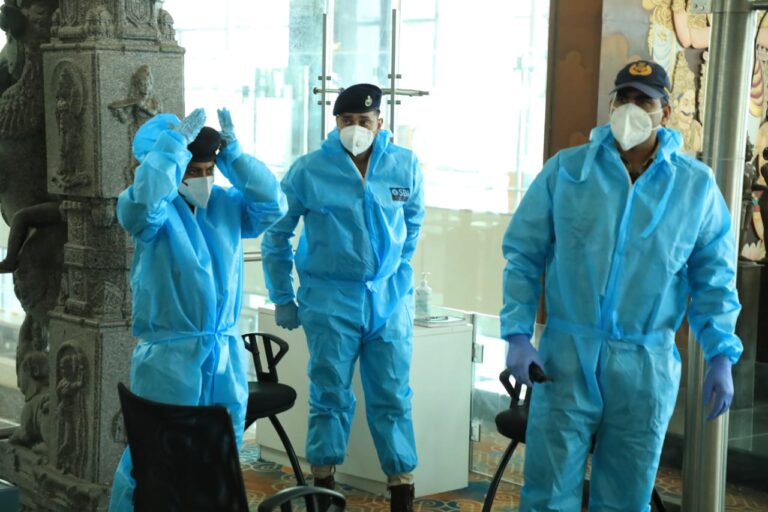 Covid Sudhakar Airport visit