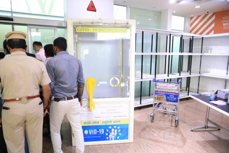 Covid Sudhakar Airport visit