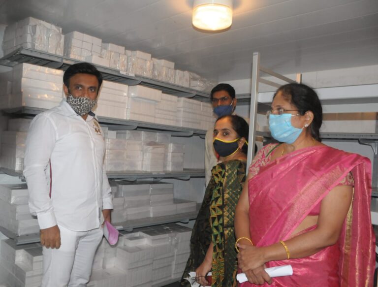 Sudhakar at covid vaccination storage