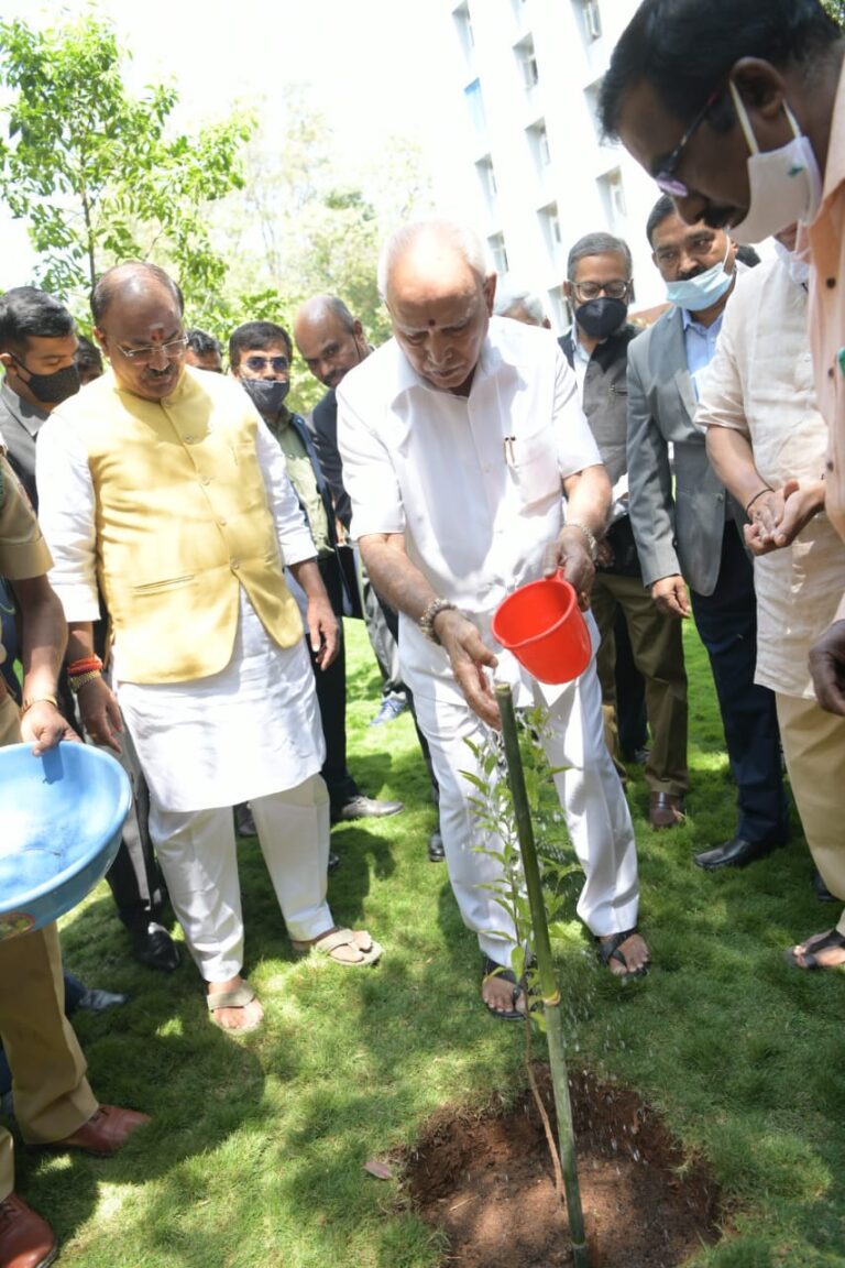 CM sapling planting at forest department worksshop
