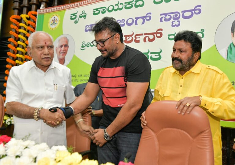 Challenging Star Darshan takes over as Agriculture department's Ambassador