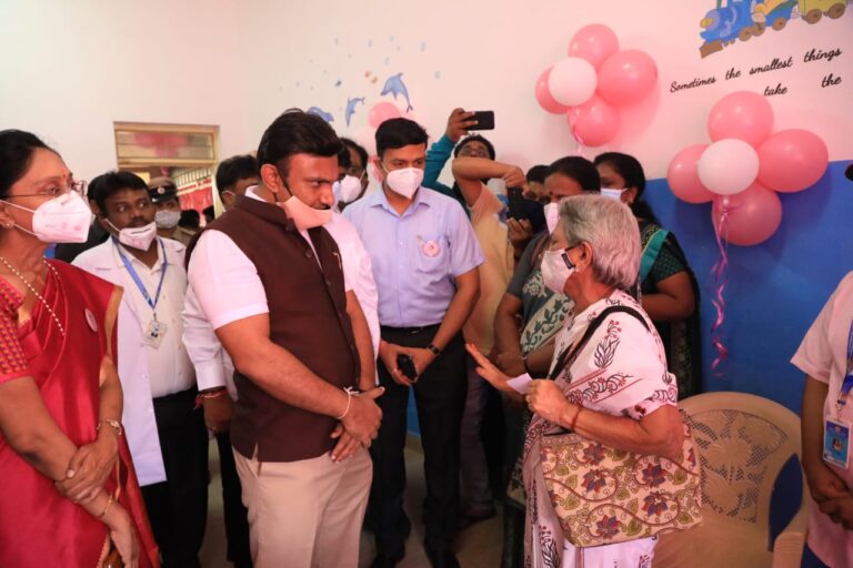pink booth at C.V.Raman hospital