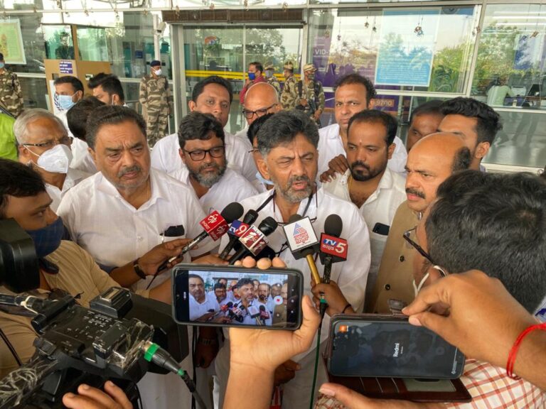 DK at Mangalore airport