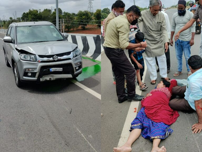 Accident near Chitradurga_ Humanitarian gesture from Karnataka Legislative Council Chairman Basavaraj Horrati