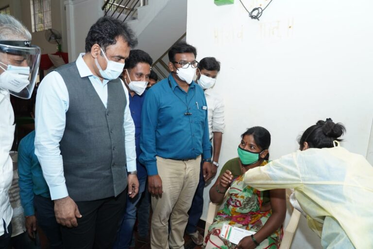 Malleswaram Vaccination drive at 3 centers by Dr.C.N.Ashwatha Narayana Foundation