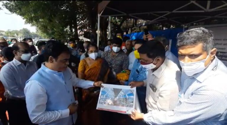 Karnataka DyCM performs Pooja for construction of Skywalk on Bellary Road near Mehkri circle