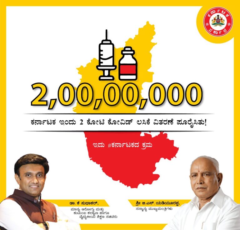 Vaccination against COVID-19 Karnataka crosses two crore mark