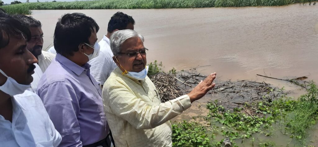 Karnataka Deputy Chief Minister Govind Karjol visits flood affected areas in Bagalkot