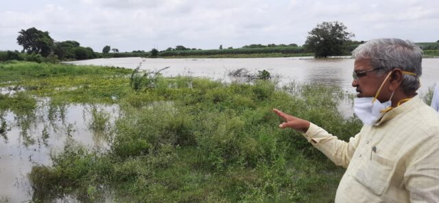 Karnataka Deputy Chief Minister Govind Karjol visits flood affected areas in Bagalkot