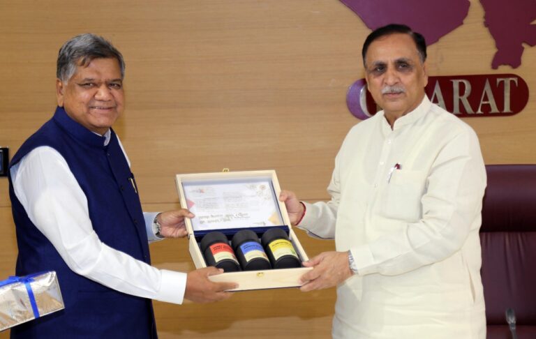 Karnataka industries minister discusses SIR policy with Gujarat CM Vijay Rupani