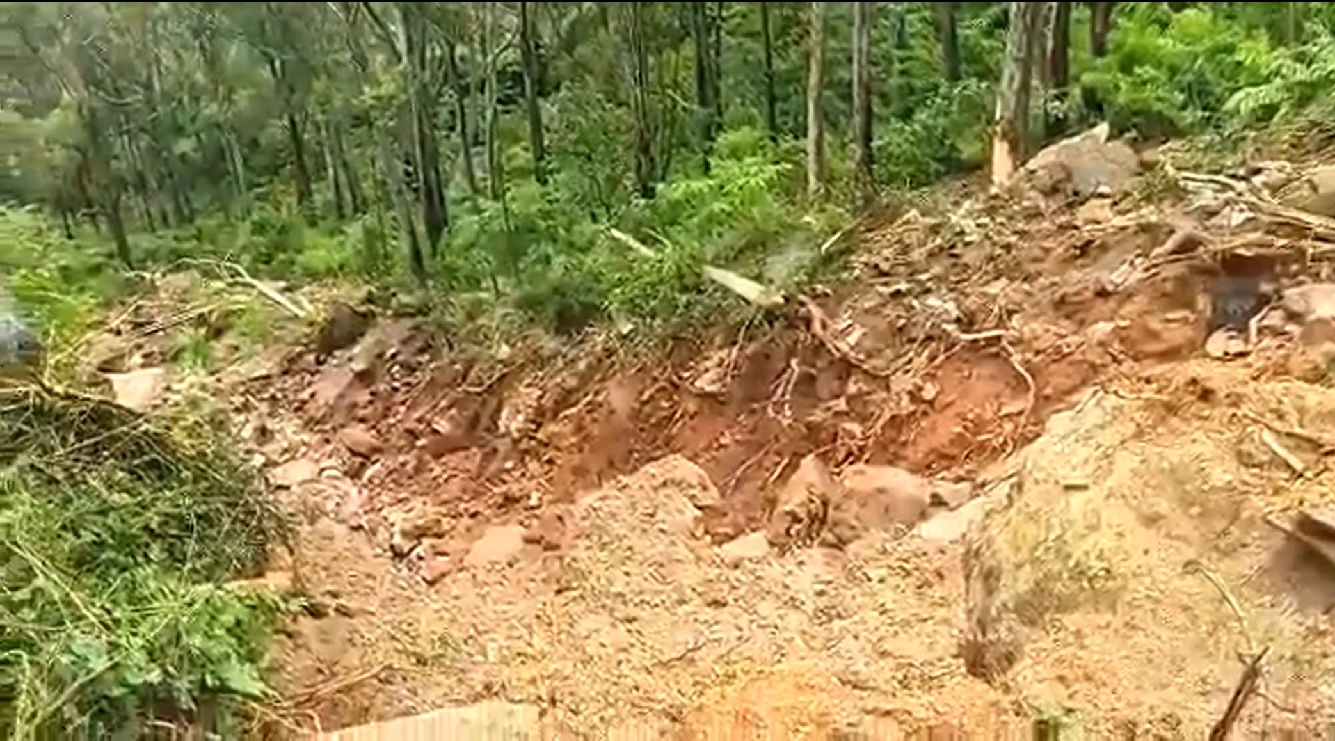 Heavy Rains reported Landslide at Nandi Hills