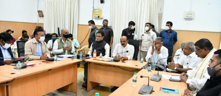 CM instructs BBMP to complete 30km Rajakaluve works by January end bommai chairs meeting at BBMP