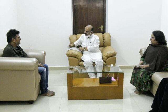 hat-trick hero Shivraj Kumar met Karnataka Chief Minister
