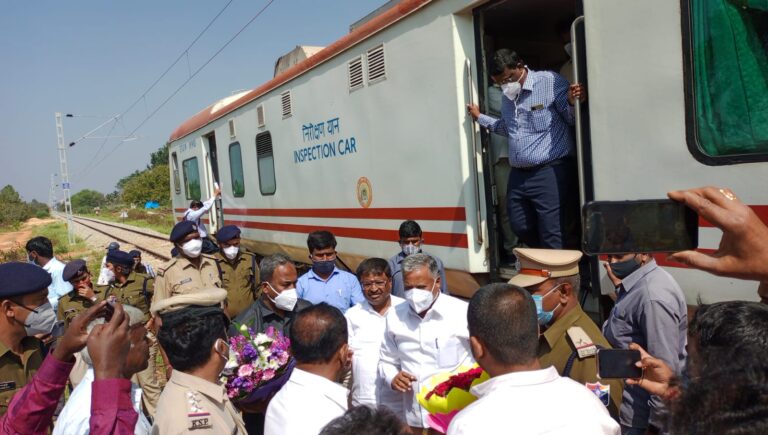 Karnataka Minister Somanna inspects Railway Underpass construction work in Bengaluru Rural District