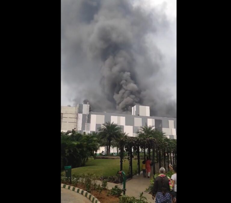 Panic as Bengaluru building catches fire, but no casualties;Prestige Falcon City