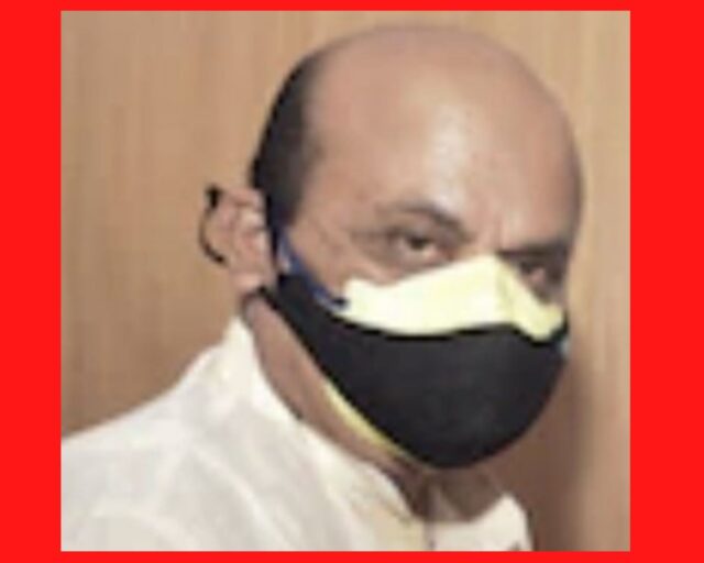 Basavaraj Bommai wearing mask