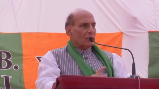 Congress is using 'religion' to come to power: Defense Minister Rajnath Singh