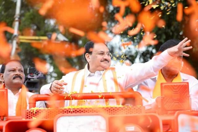 JP Nadda Road Show in Bangalore