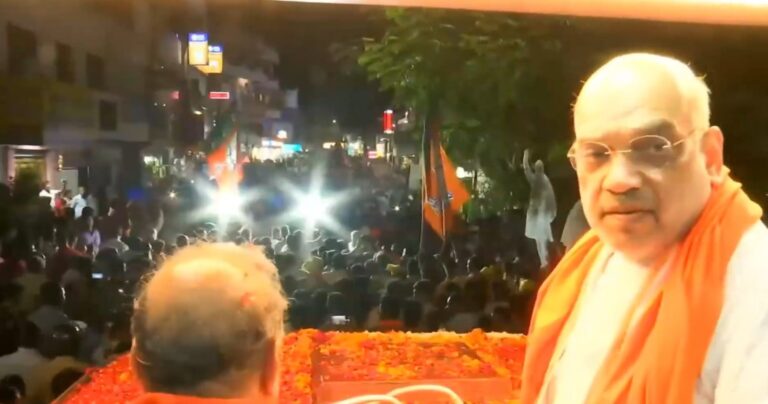 Amit Shah Road Show in Shimoga