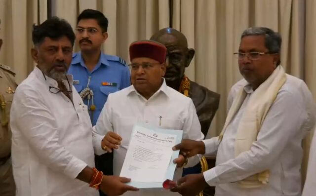 DK Shivakumar, Siddaramaiah met Governor and claimed to form government: Swearing-in on May 20