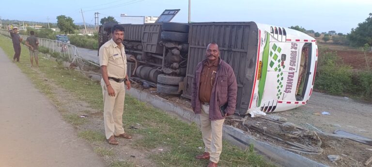 Haveri: Two killed, 35 injured as private bus overturns