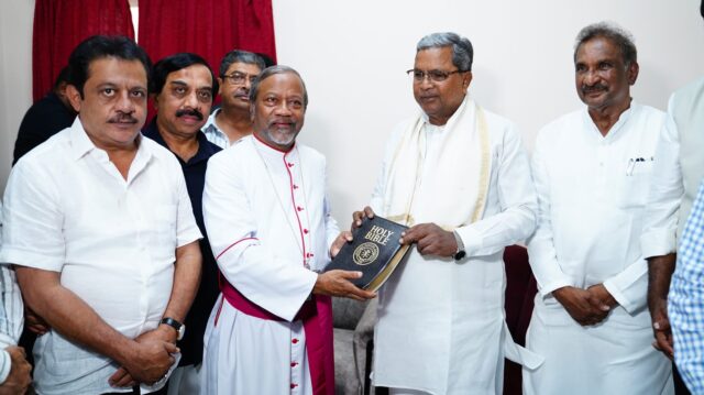 Chief Minister Siddaramaiah met Archbishop in Bengaluru