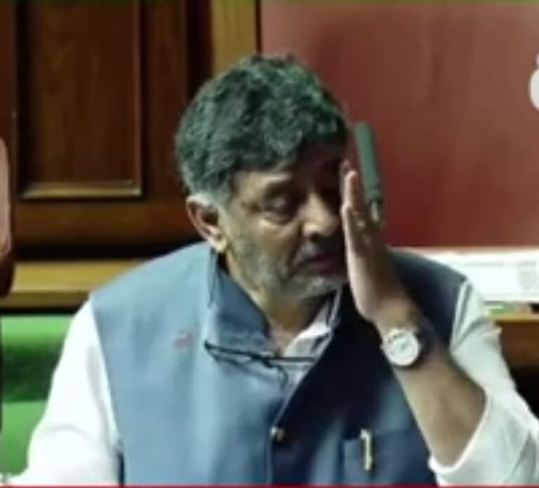 Deputy Chief Minister DK Shivakumar became emotional after remembering late R Dhruvanarayan