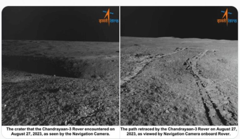 Chandrayaan-3: Rover Pragyaan encountered a large crater, ISRO commanded to retrace the path