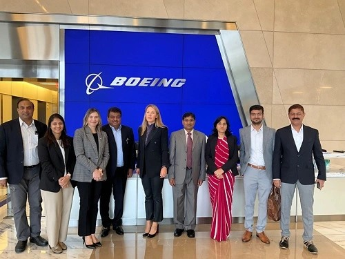 Karnataka delegation in America | Karnataka Minister MB Patil invites Boeing to set up logistics center, pilot training institute near airports Karnataka delegation in America | Karnataka Minister MB Patil invites Boeing to set up logistics center, pilot training institute near airports