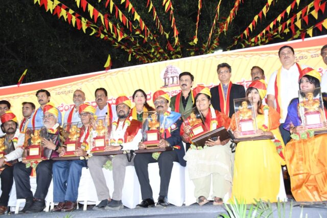 68th Kannada Rajyotsava at BBMP office, Puneeth Rajkumar award for achievers