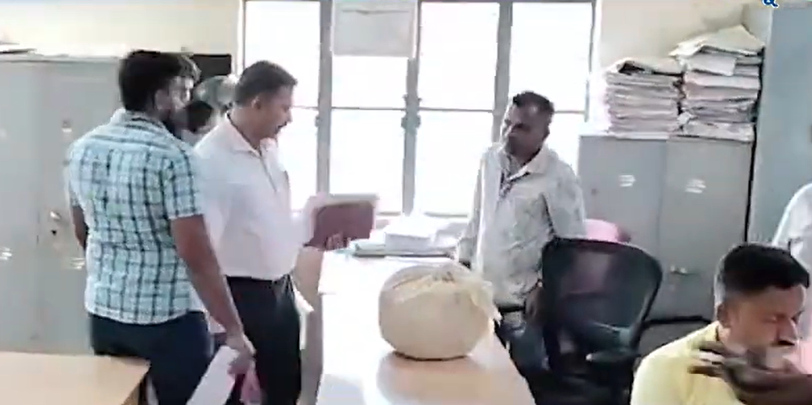 Karnataka Lokayukta Conducts inspection at Assistant Director Land Records office