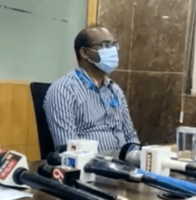 IAS Randeep wearing Mask