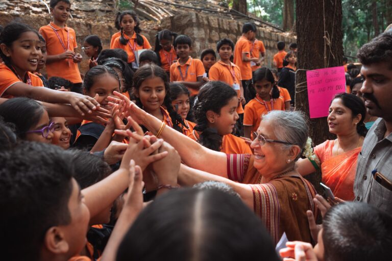 Aishwarya DKS Hegde Launches First Episode of “Buddy Bench Conversations” Sudha Murthy and Pet Dog Gopi Murthy as Guest