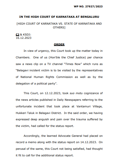 Barbaric incident on woman in Belagavi: Karnataka High Court bans visit to victim