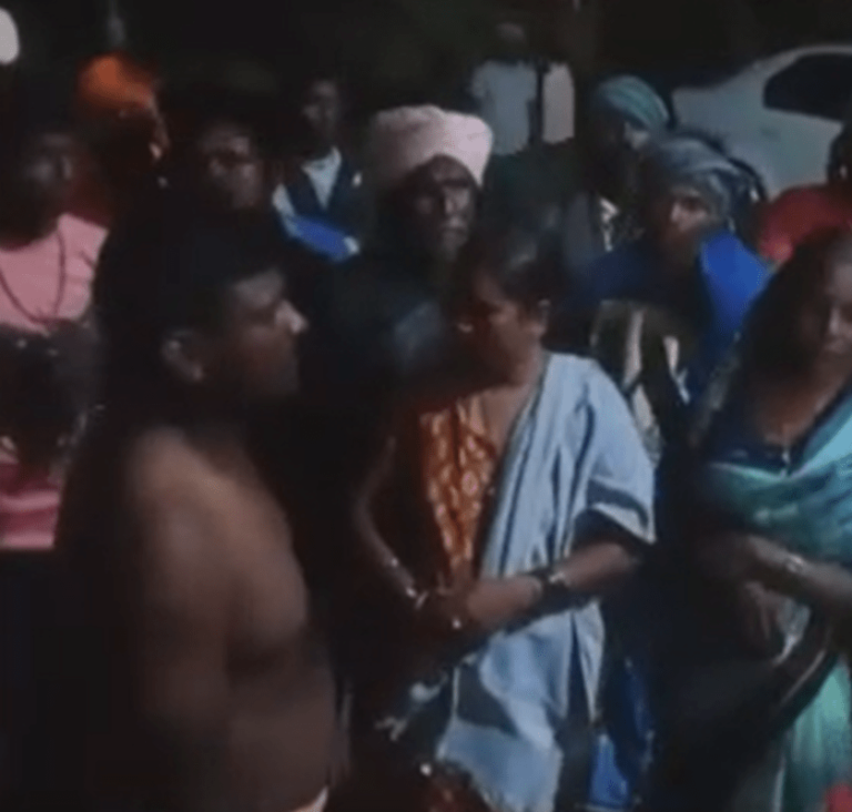 young man's father-in-law was beaten half-naked because the lovers had left home Haveri, Ranebennur