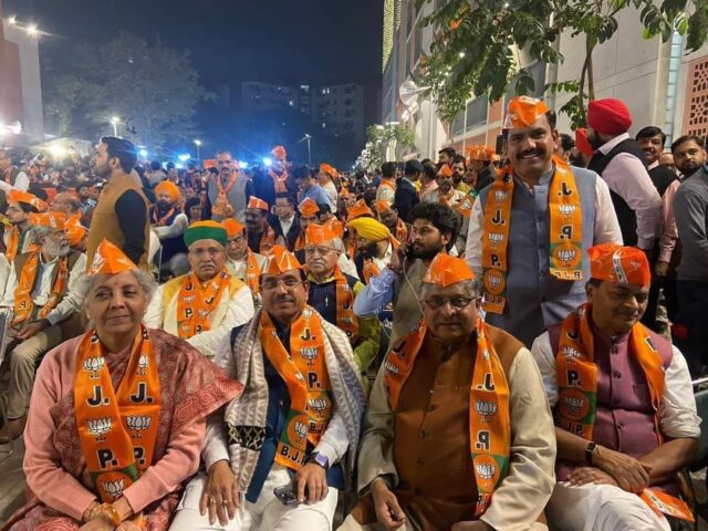 Vijayendra with BJP Leaders in Delhi