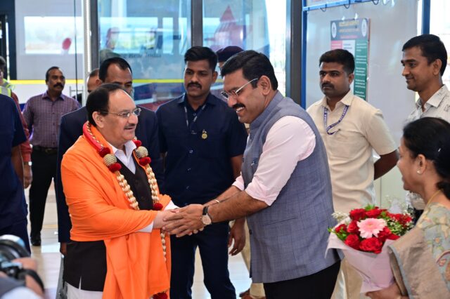 BJP National President JP Nadda arrived in Belgaum