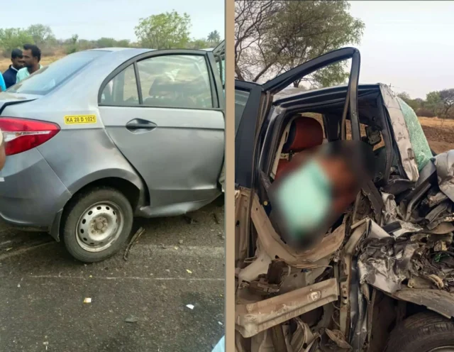 Terrible road accident: Four people including a boy died near Vijayapura