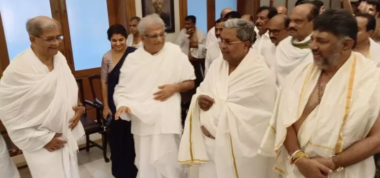 ಶ್ರೀಕ್ಷೇತ್ರ ಧರ್ಮಸ್ಥಳಕ್ಕೆ ಸಿಎಂ ಸಿದ್ದರಾಮಯ್ಯ, ಡಿಕೆ ಶಿವಕುಮಾರ್ ಭೇಟಿ