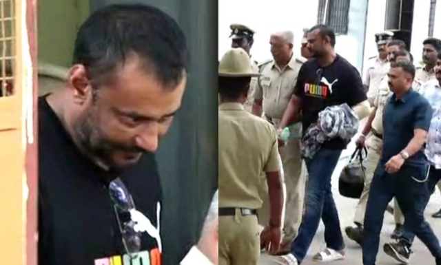 cooling glass, smile on face: Actor Darshan arrives at Bellary's high security jail