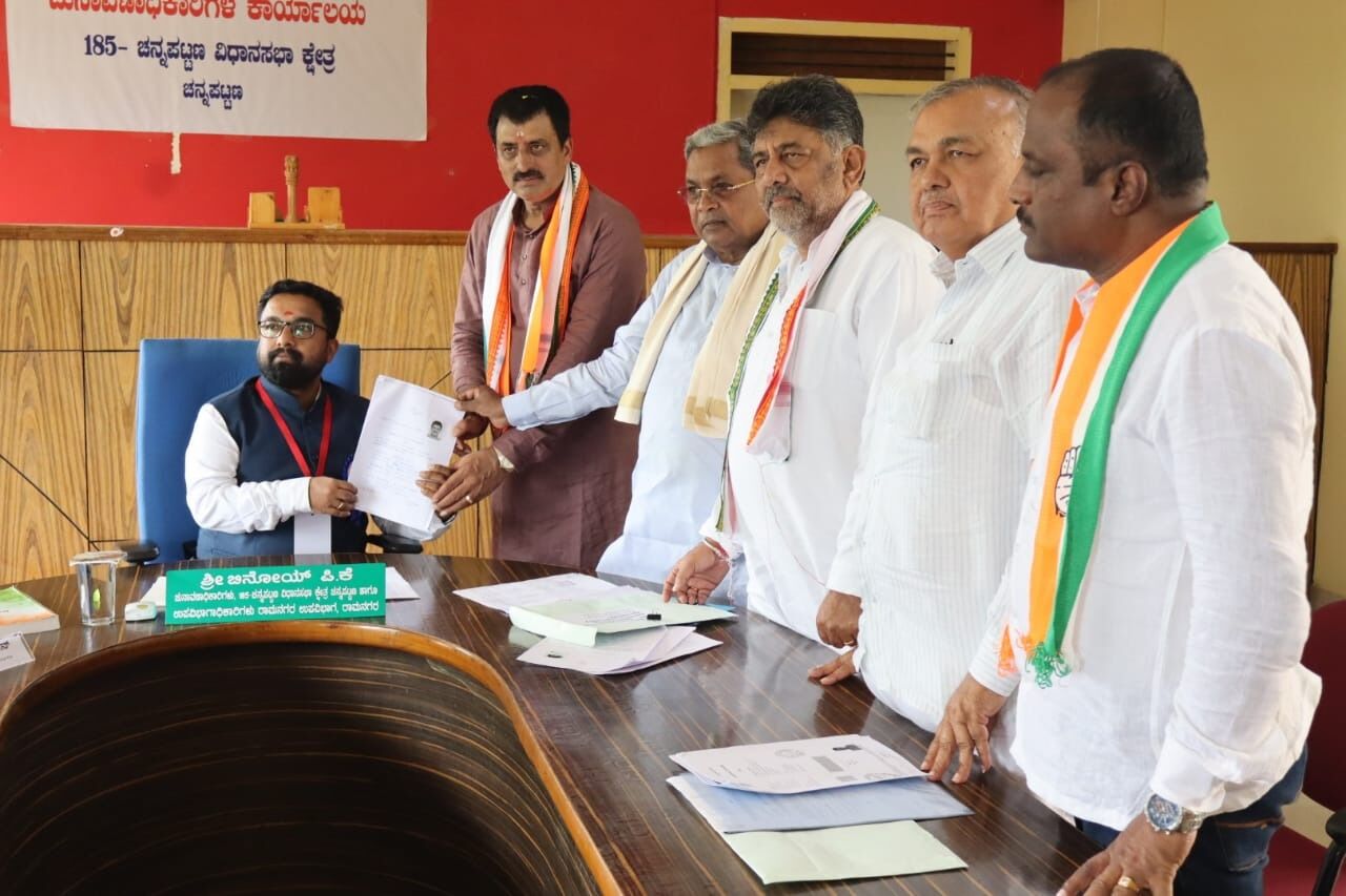 ಉಪ ಚುನಾವಣೆ | ಚನ್ನಪಟ್ಟಣದಲ್ಲಿ ಕಾಂಗ್ರೆಸ್‌ ಅಭ್ಯರ್ಥಿಯಾಗಿ ಸಿ.ಪಿ.ಯೋಗೇಶ್ವರ್ ನಾಮಪತ್ರ ಸಲ್ಲಿಕೆ