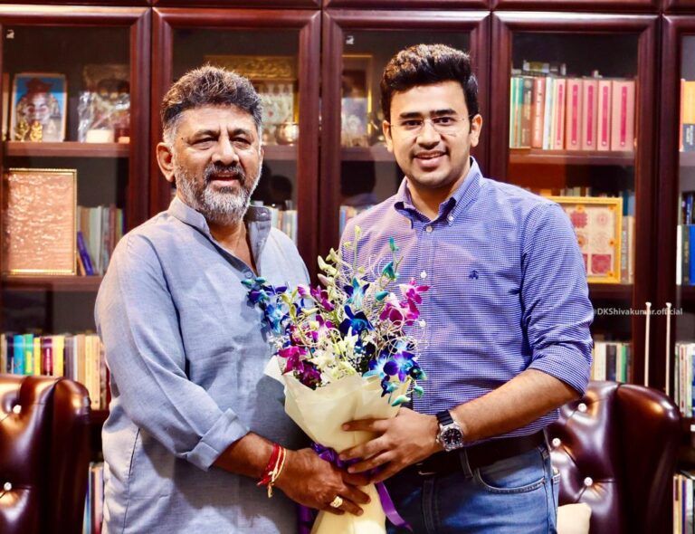Tejasvi Surya and DK Shivakumar
