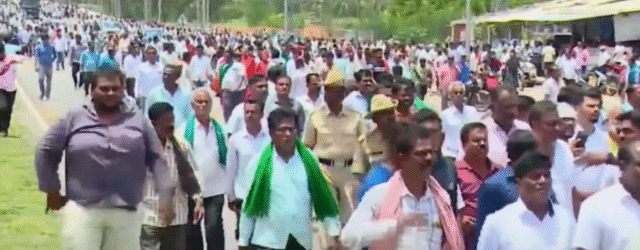Hemavati Link Canal Project protest