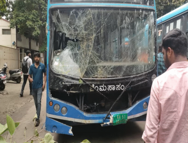 Bengaluru: BMTC electric bus crashes into canteen in Peenya – 25-year-old woman dies
