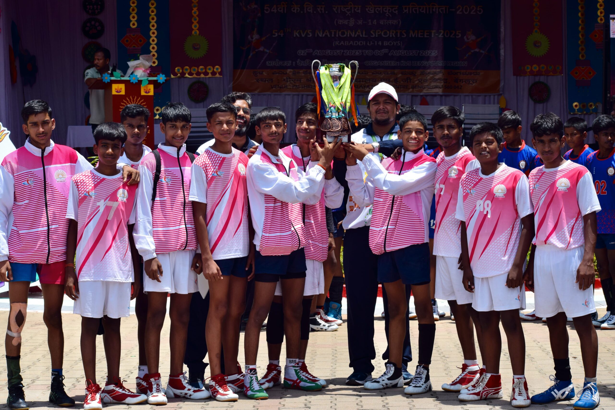 Agra Kabaddi team (U-14) crowned champions at the 54th KVS National Games held in Bengaluru