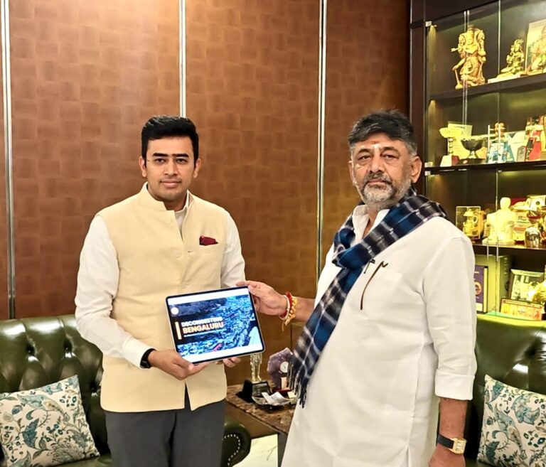 Tejasvi Surya's 30-minute Travel Time Suggestion For Bangalore: 30 ನಿಮಿಷದ ಬೆಂಗಳೂರು – ಟನ್ನಲ್ ರಸ್ತೆ ಅಲ್ಲ, ಸ್ಮಾರ್ಟ್ ಸಾರ್ವಜನಿಕ ಸಾರಿಗೆಗೇ ಭವಿಷ್ಯ: ತೇಜಸ್ವಿ ಸೂರ್ಯ ಪ್ರಸ್ತುತಪಡಿಸಿದ ಪರ್ಯಾಯ ಸಾರಿಗೆ ದೃಷ್ಟಿಕೋನ 2 30-minute Bangalore – Smart public transport is the future, not tunnel roads: Alternative transport vision presented by Tejaswi Surya
