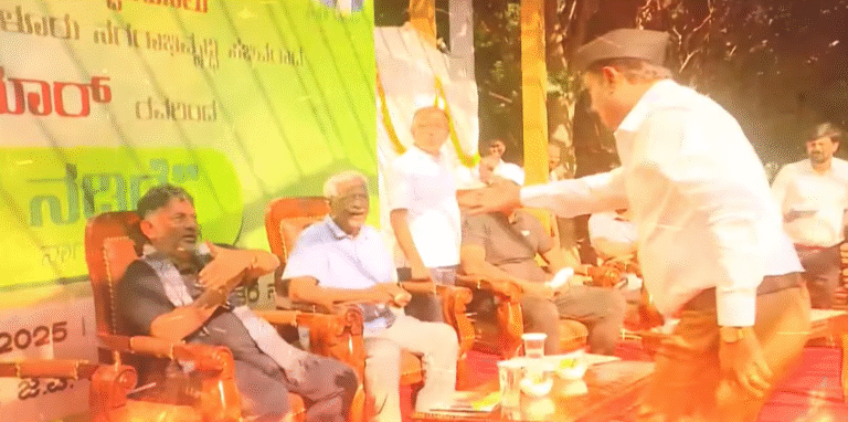 Kari Topi Battle’: DCM DK Shivakumar and MLA Munirathna face off at J.P. Park — ‘Bengaluru Nadige’ event becomes a scene of chaos