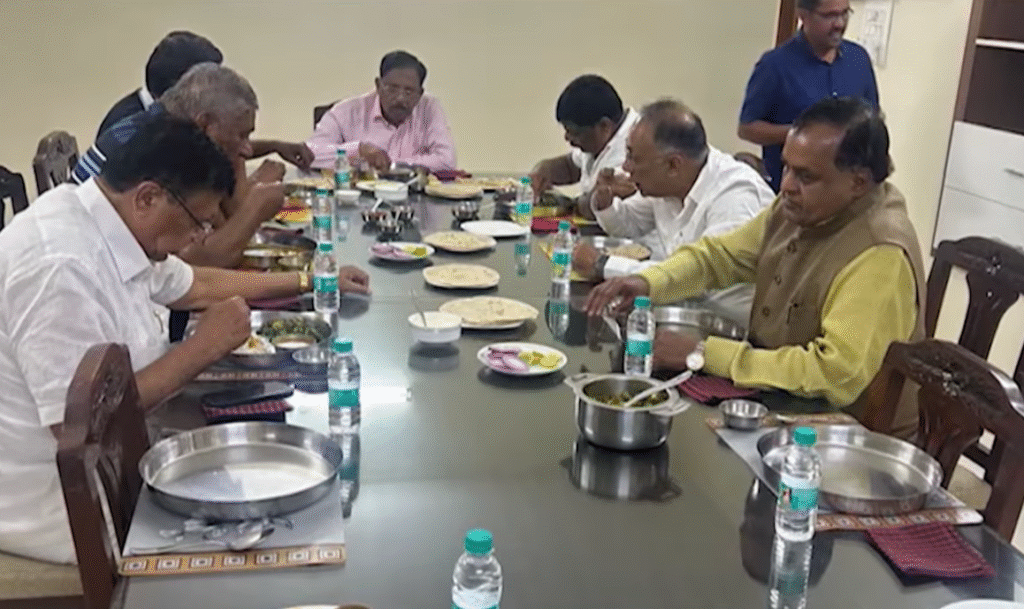 A major strategy meeting at Minister Satish Jarkiholi’s residence