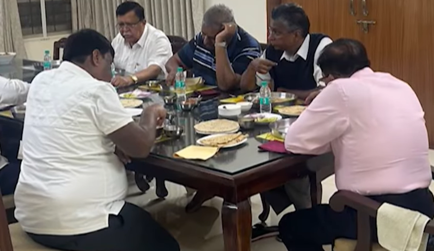 A major strategy meeting at Minister Satish Jarkiholi’s residence