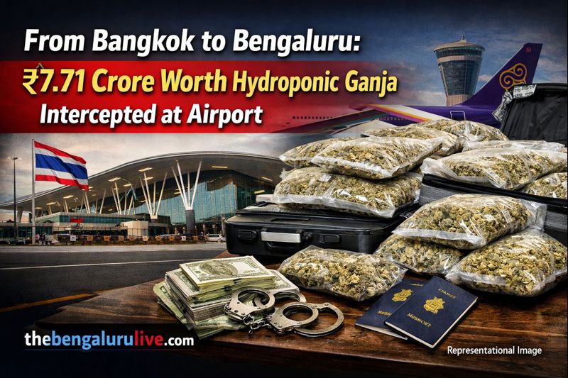Bangkok-Bengaluru drug route bust: ₹7.71 crore worth of ganja seized, 3 accused arrested
